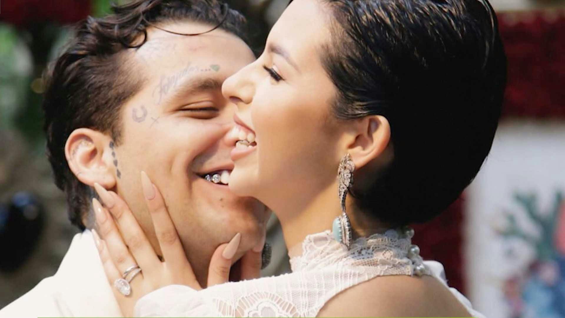 Ángela Aguilar y Christian Nodal, primeras imágenes como marido y mujer