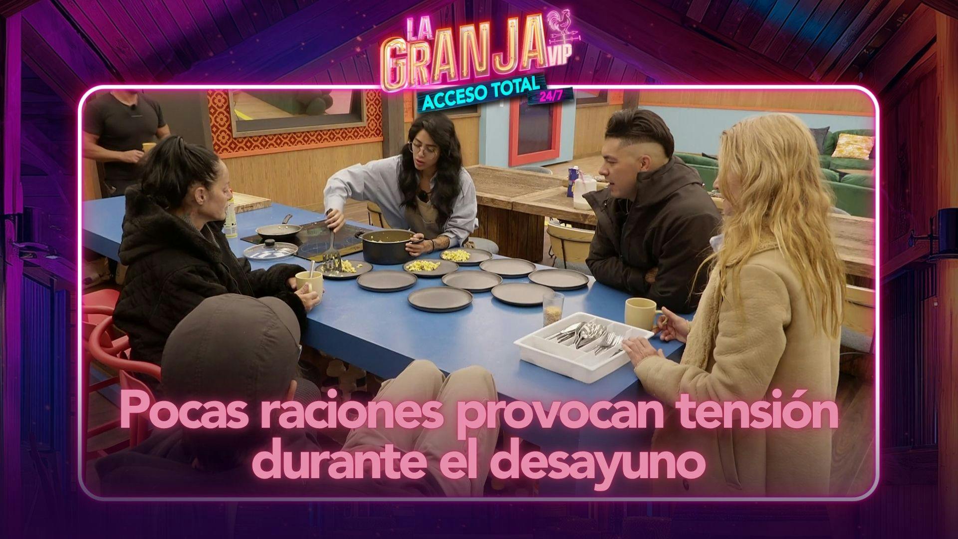 Pocas raciones provocan TENSIÓN durante el desayuno al interior de La Granja VIP (VIDEO)