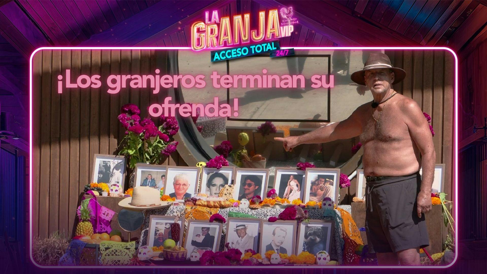 Así luce la increíble ofrenda de La Granja VIP. ¡Los granjeros hicieron un gran trabajo!