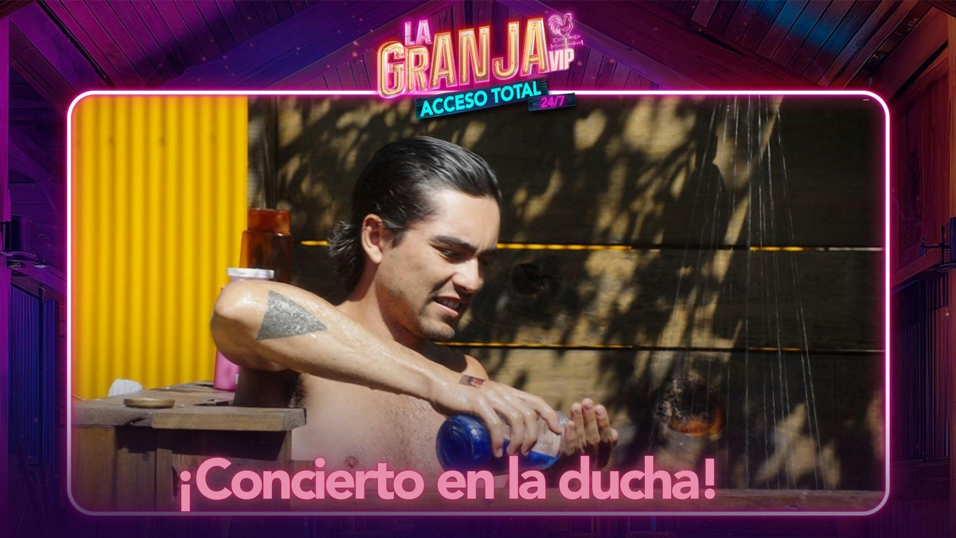 Sergio Mayer Mori ofreció un concierto desde la ducha a los granjeros