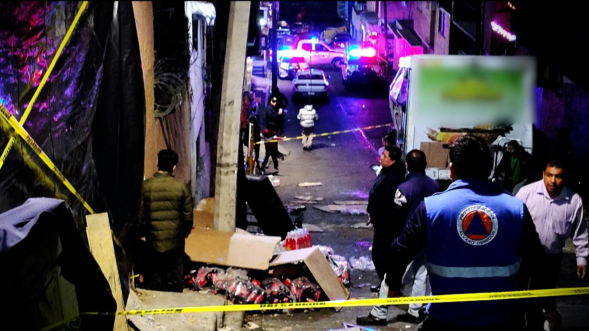 ¡Así se patinó el camión de refrescos en Álvaro Obregón!