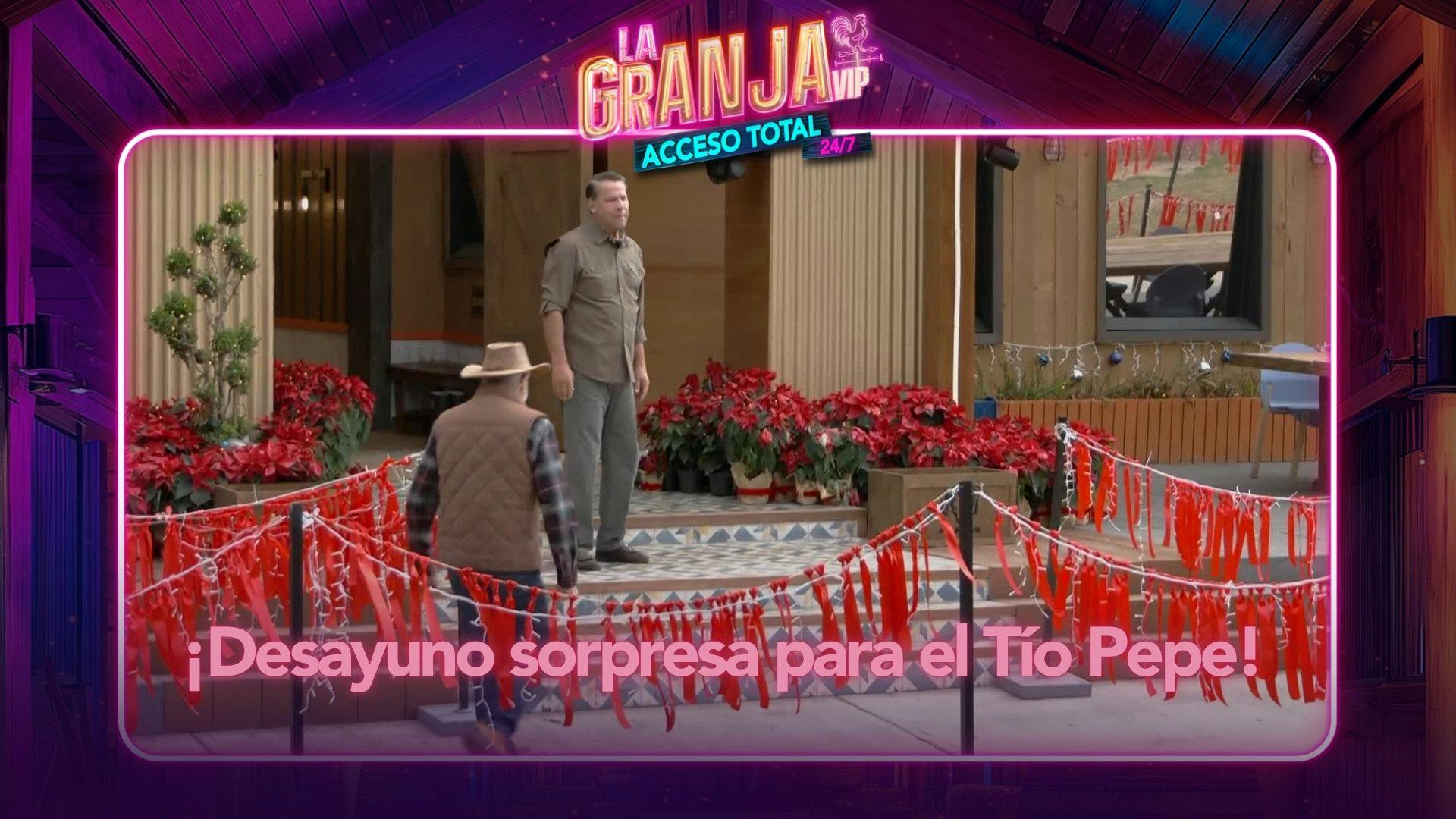 ¡Gracias por todo, Tío Pepe! La conmovedora reacción de El Mayoral con el desayuno sorpresa que le hicieron en La Granja VIP