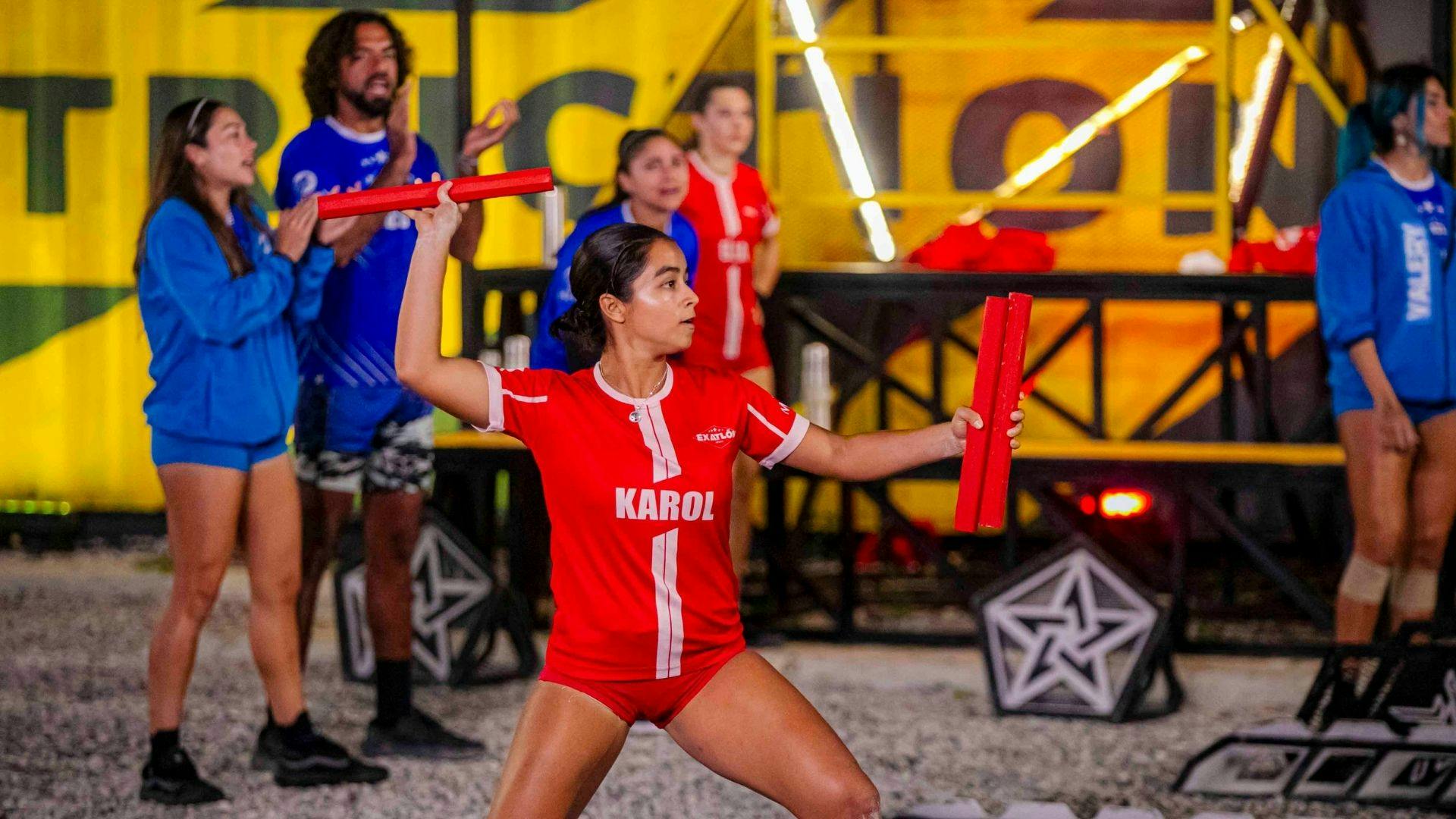 Exatlón México| Duelo de Eliminación | Dos participantes del equipo Rojo y una atleta del grupo Azul competirán en el Duelo de Eliminación, ¿quién es la eliminada de hoy domingo 15 de febrero de 2026?