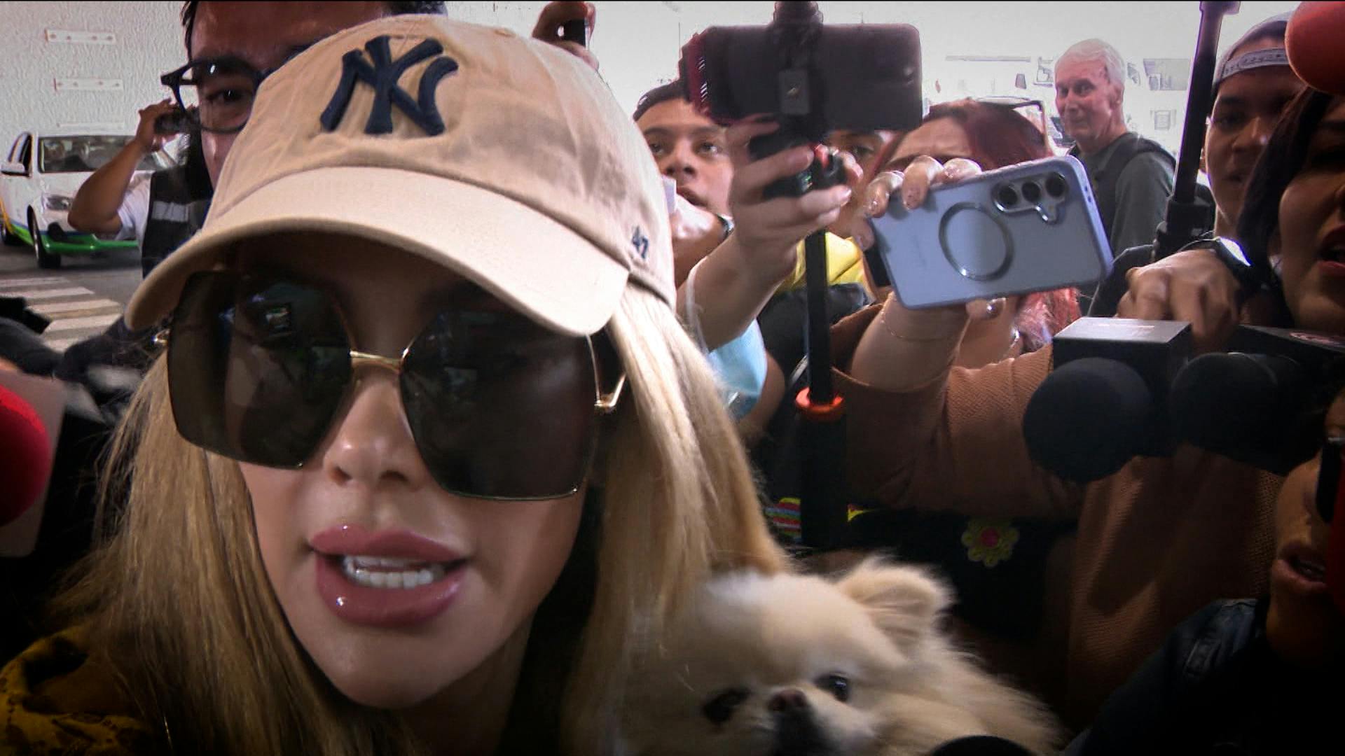 ¡Otro zafarrancho! Ninel Conde provoca la euforia de los medios en el aeropuerto de la CDMX