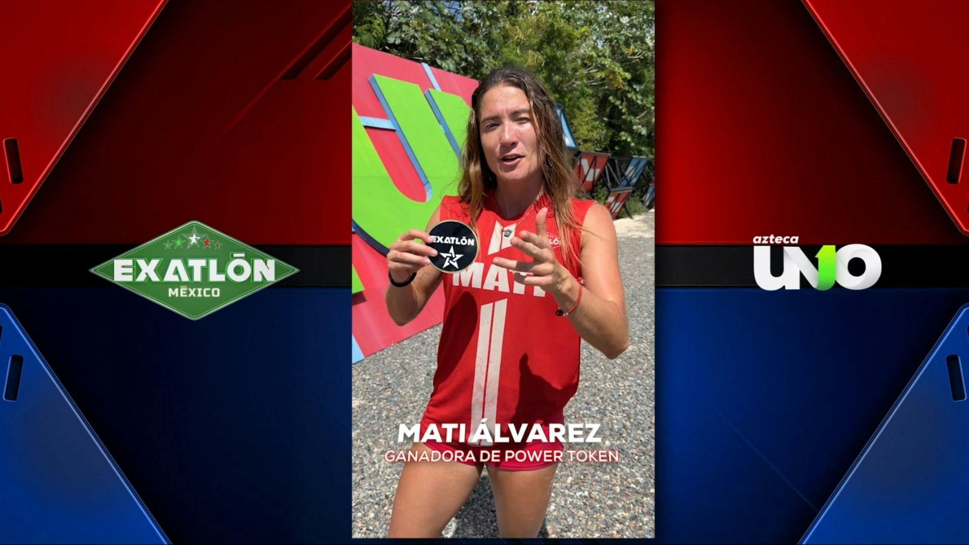 Mati celebra el primer Power Token de la temporada en Exatlón México