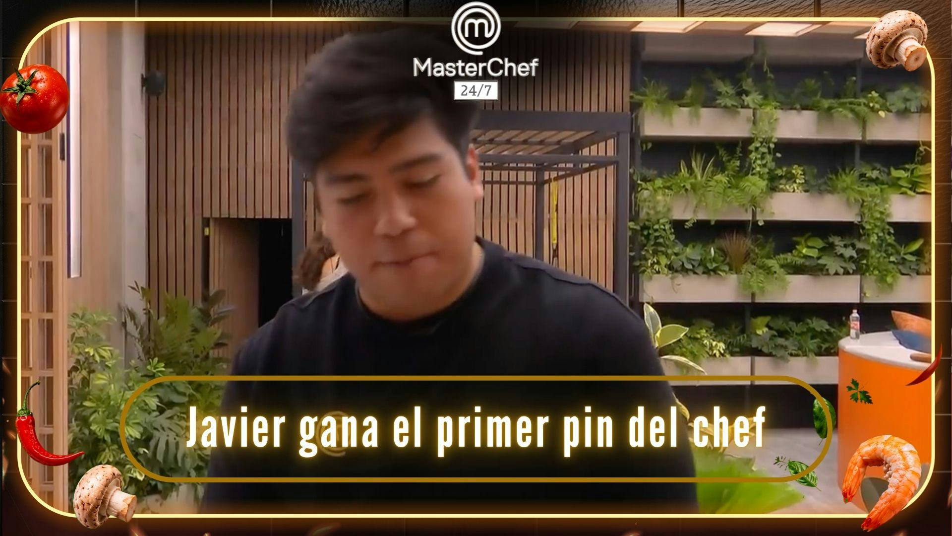 Javier comparte su emoción tras ganar el primer pin del chef en MasterChef 24/7