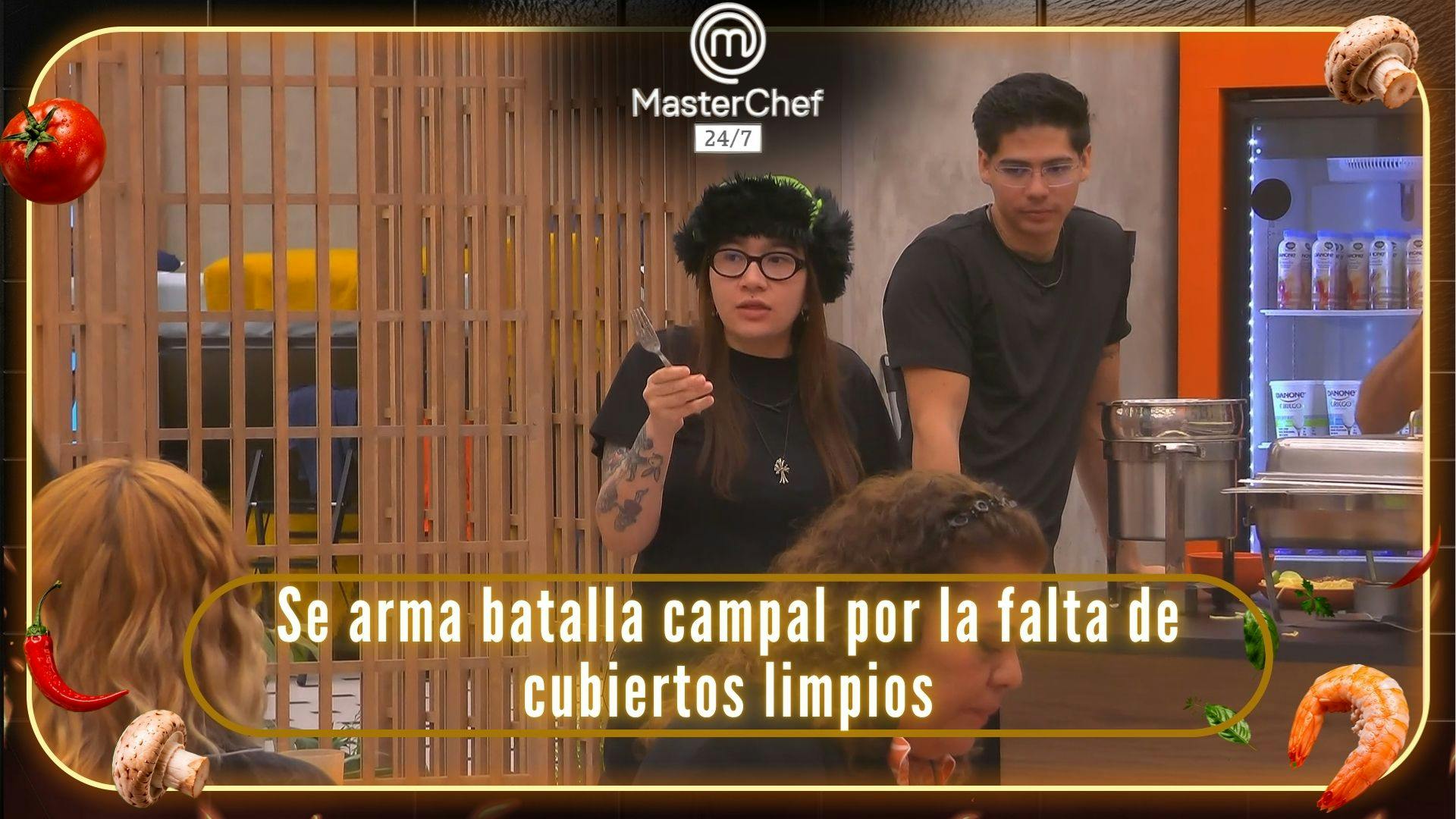 Se arma batalla campal en MasterChef 24/7 por la falta de platos y cubiertos limpios (VIDEO)