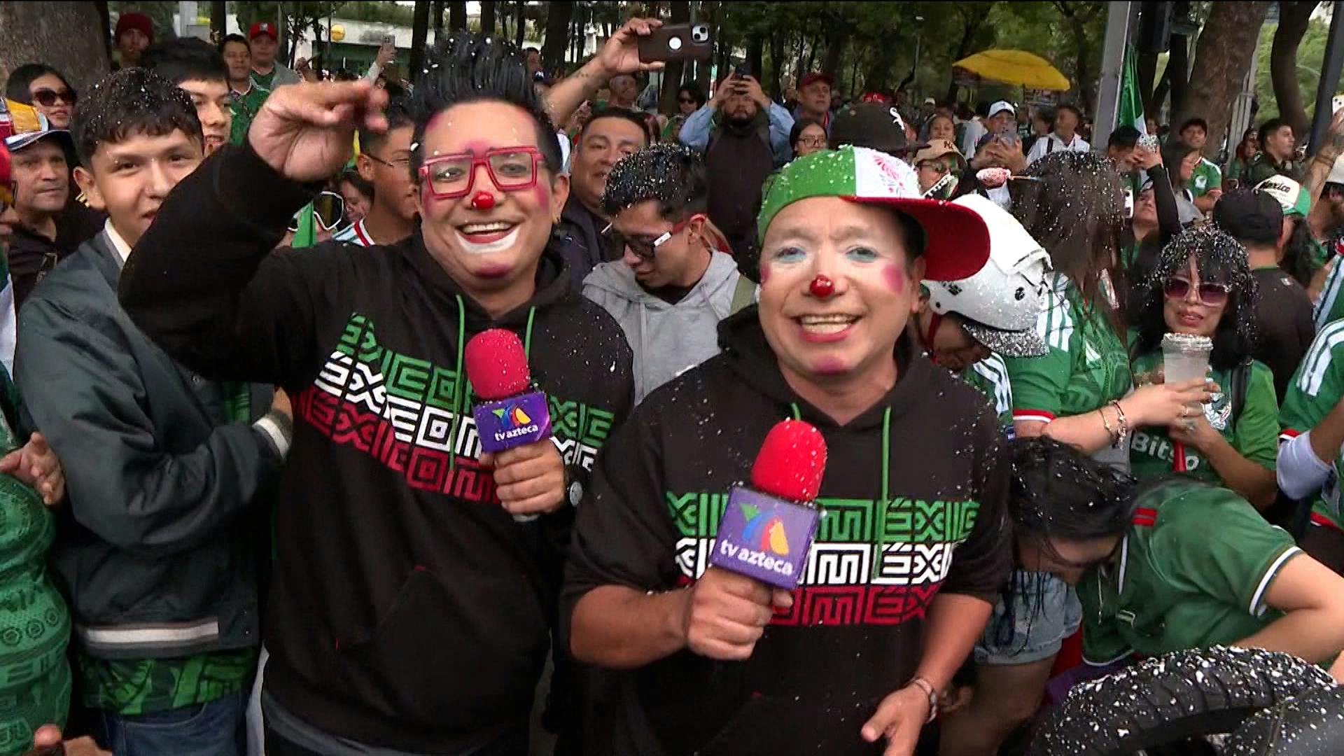 Los Destrampados llevan diversión al Ángel antes del México vs. Chequia durante el Mundial 2026