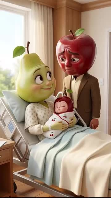 Novela de frutas, Dio su corazón ❤️😭 por su hija #frutas #novela