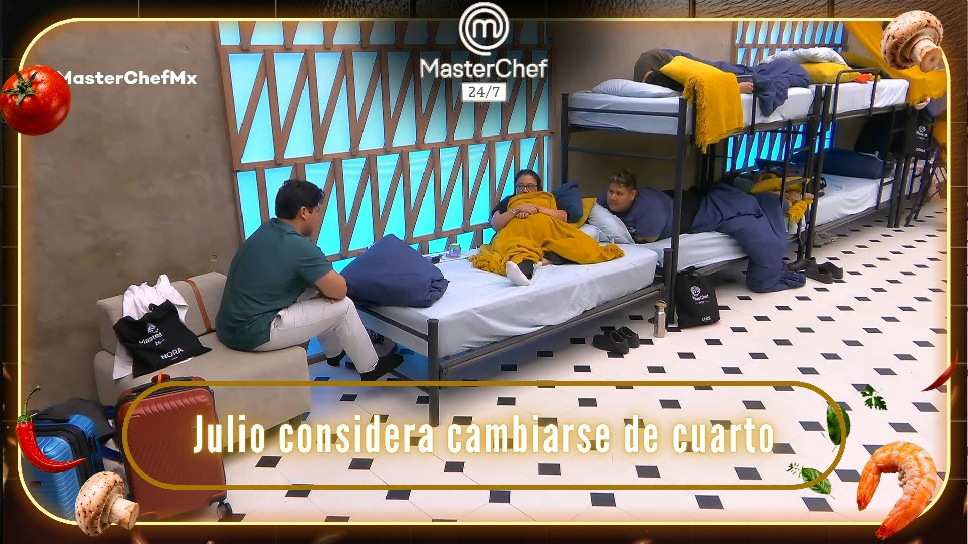 ¿Continúan los planes de “mudanza” en MasterChef 24/7? Julio considera cambiarse de cuarto (VIDEO)