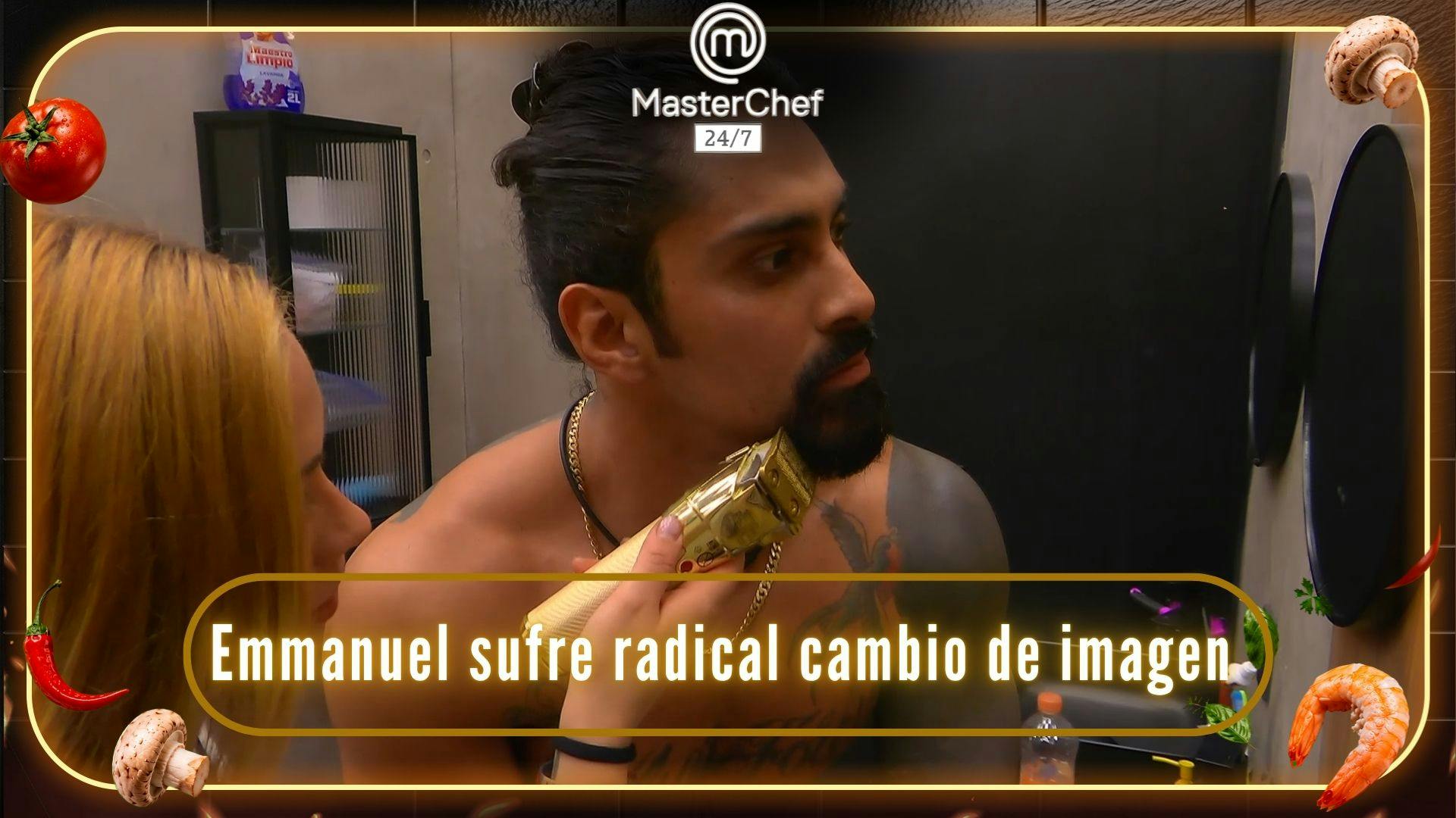 Emmanuel cumple su promesa y sufre radical cambio de imagen en MasterChef 24/7 (VIDEO)