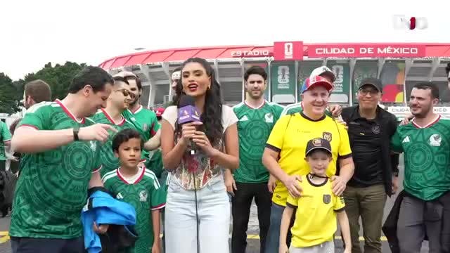 Cristal Silva vive la emoción del México vs. Ecuador desde el Estadio Ciudad de México 