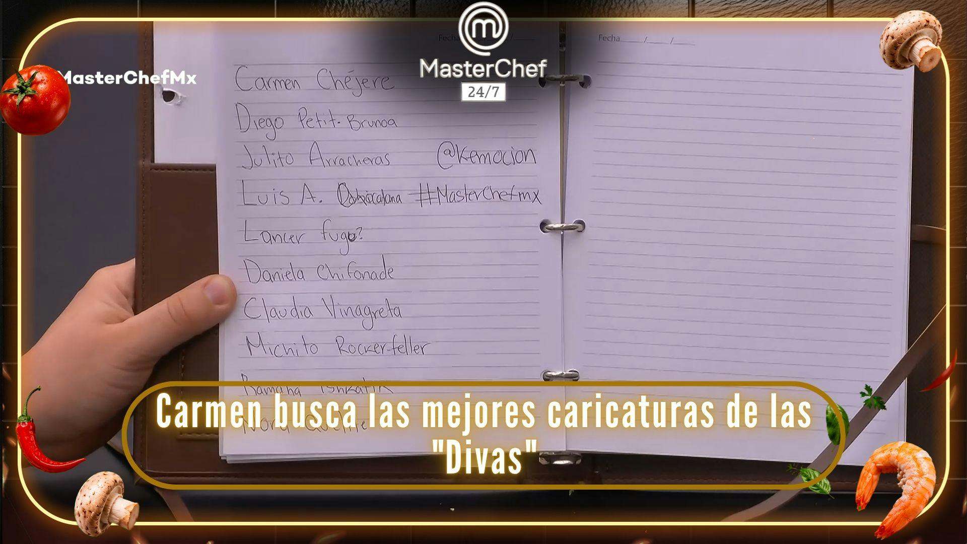 Carmen hace un llamado desde MasterChef 24/7 para recibir las mejores caricaturas de las “Divas” (VIDEO)