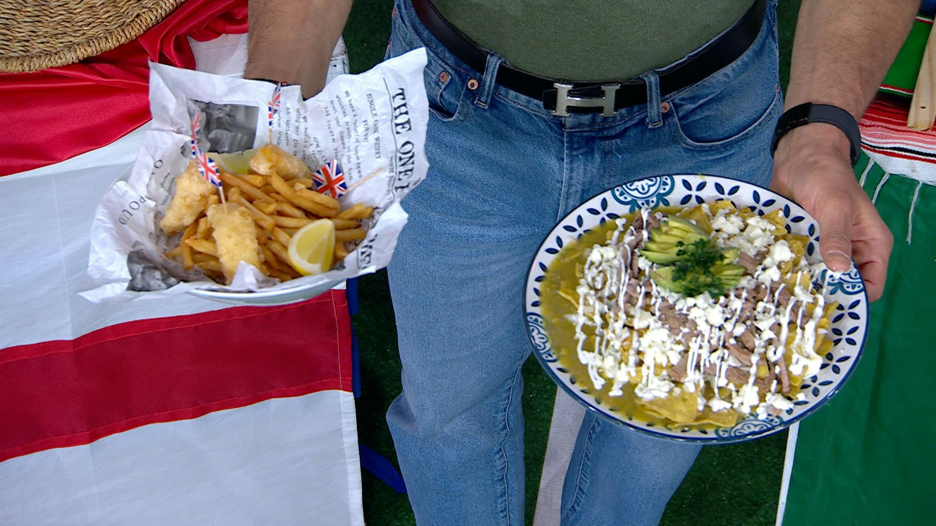 ¡México ya le gana a Inglaterra! Checa este duelazo culinario de Fish & chips vs chilaquiles