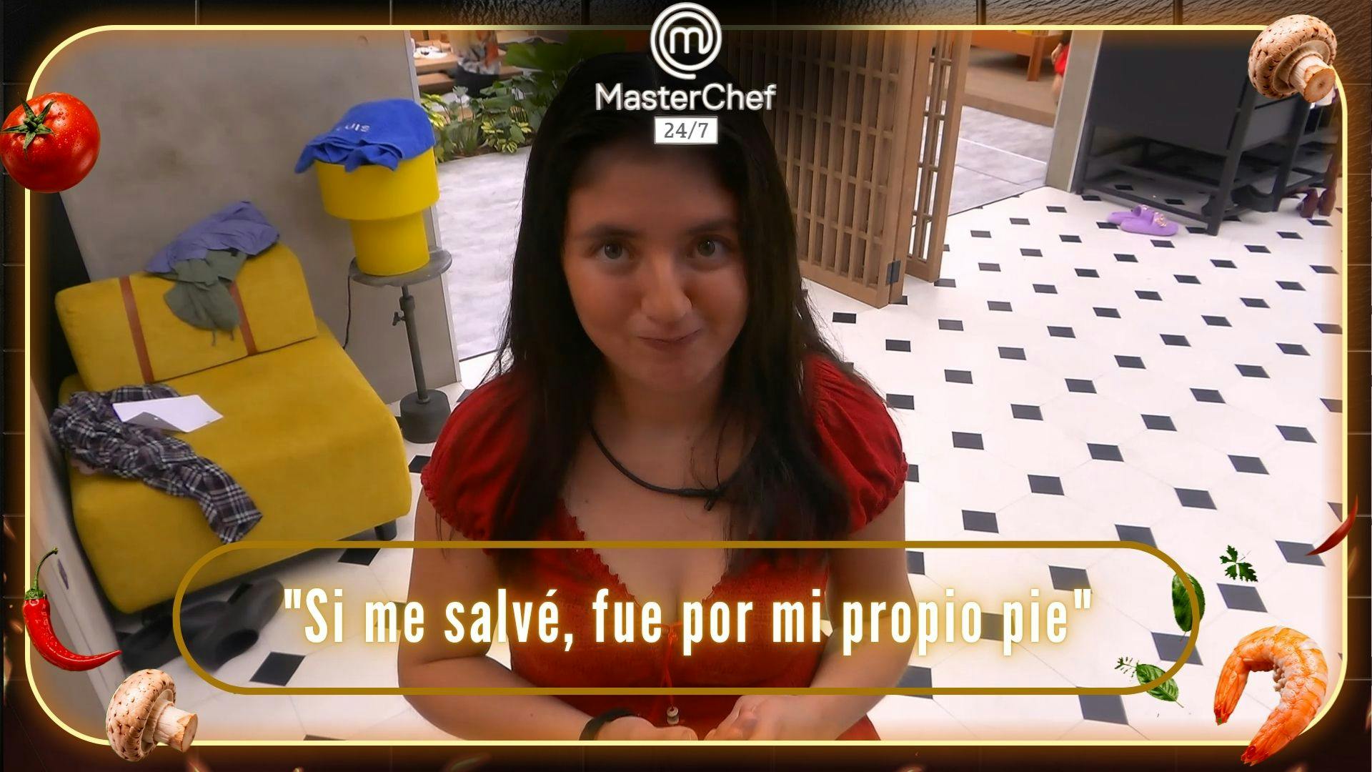 “Si me salvé, fue por mi propio pie": Jazmín le pide al público que no vote por ella en MasterChef 24/7 (VIDEO)