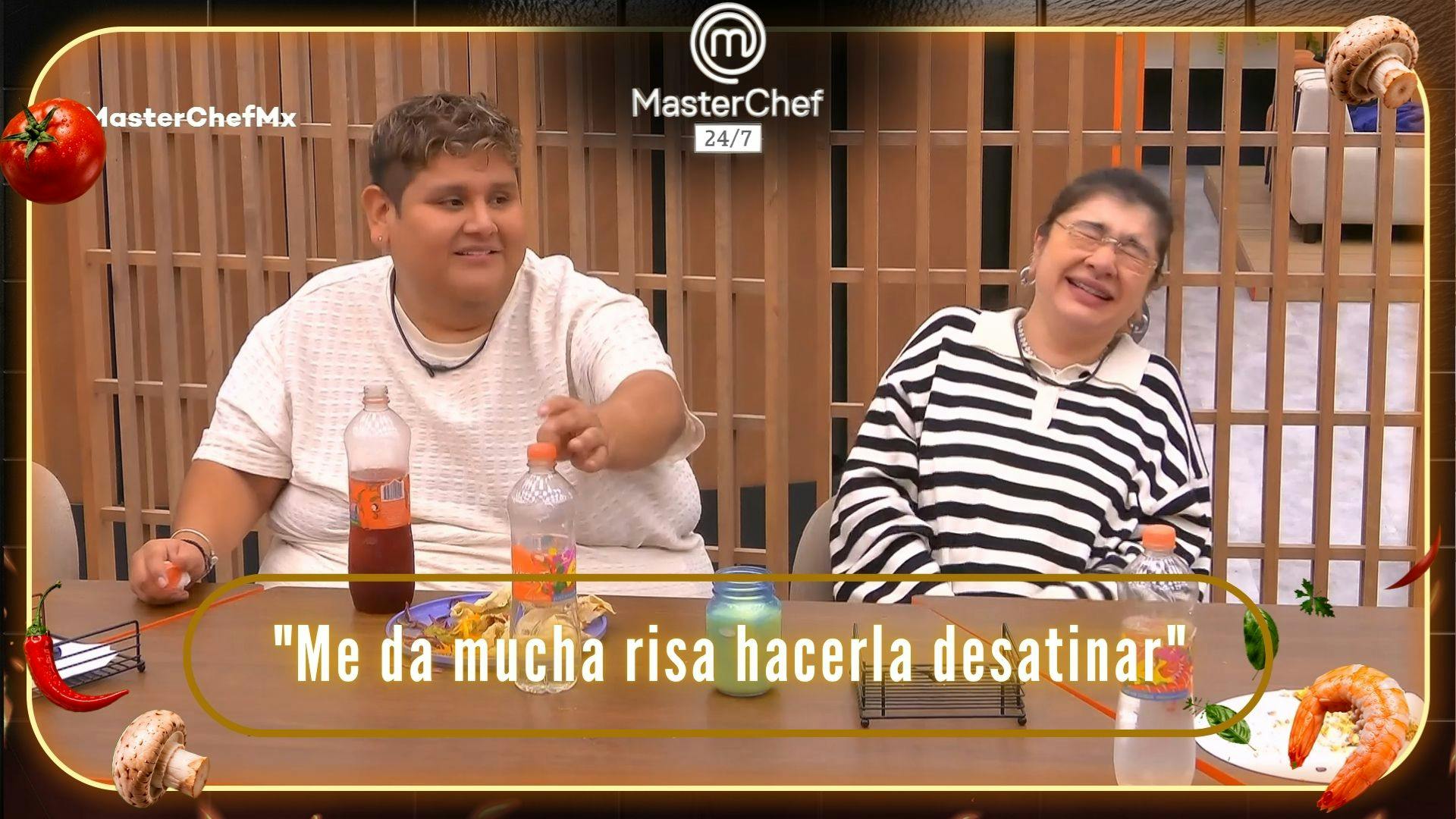 “Me da mucha risa hacerla desatinar": Carmen aclara la pelea que sostuvo con Luis en una clase de MasterChef 24/7 (VIDEO)