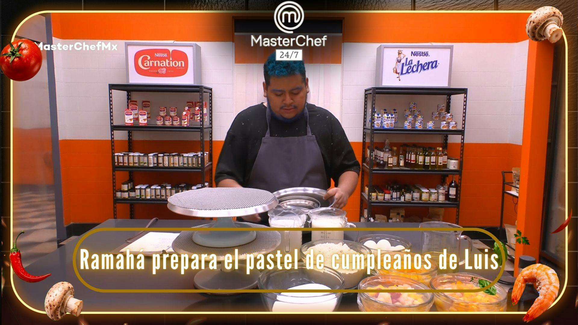 Ramahá pone manos a la obra en MasterChef 24/7 para preparar el pastel de cumpleaños de Luis (VIDEO)
