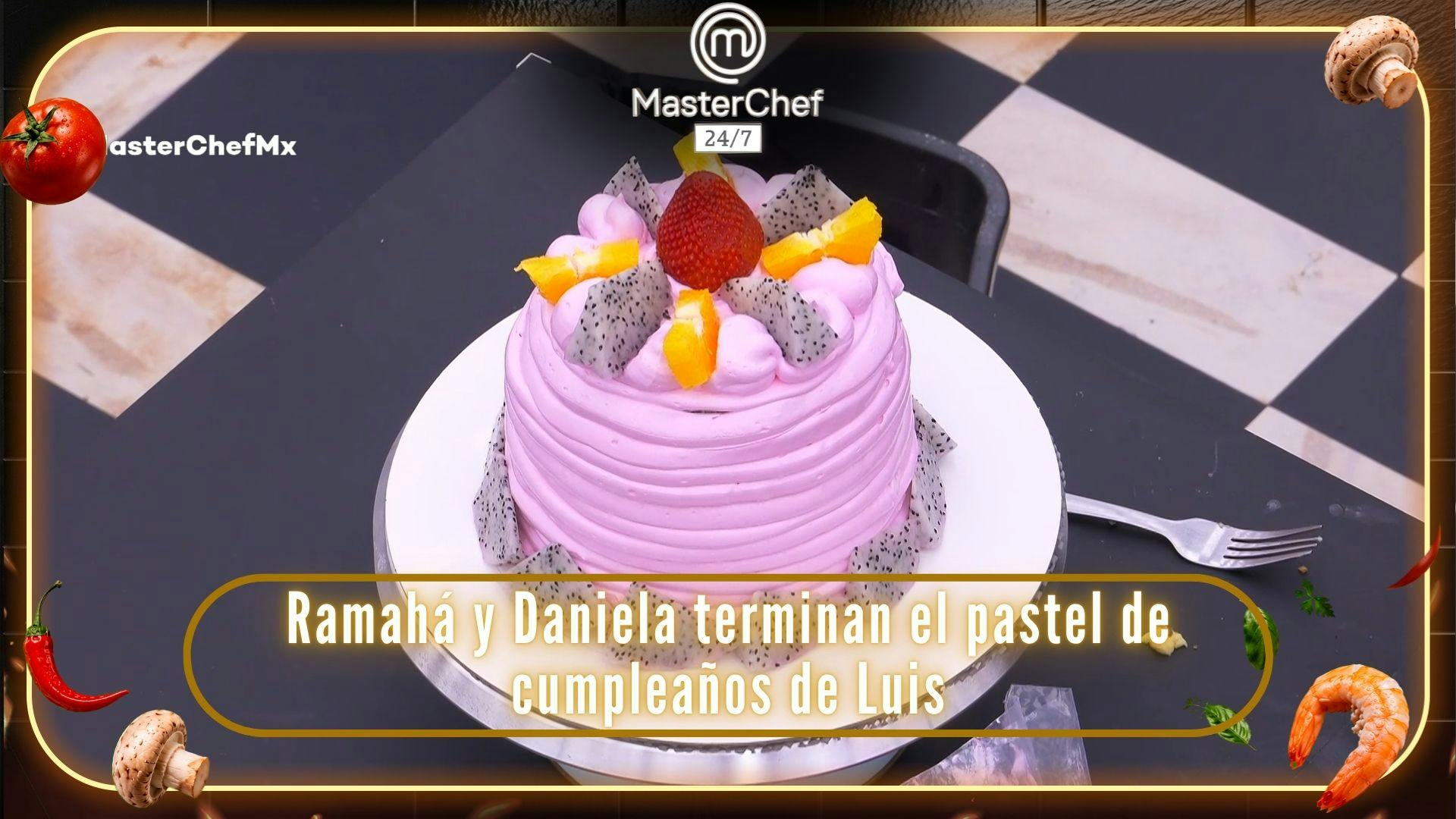 Ramahá y Daniela terminan el pastel de cumpleaños de Luis en la cocina oculta de MasterChef 24/7 (VIDEO)