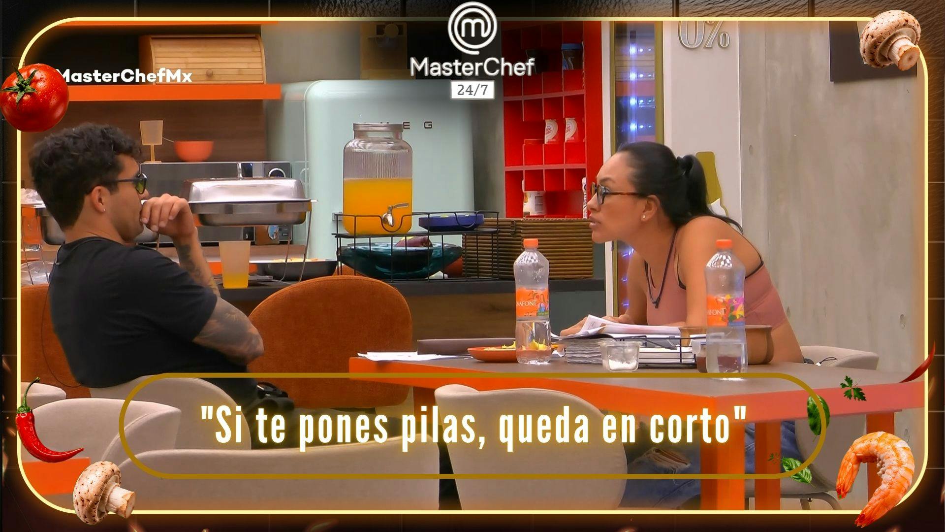 Claudia y Lancer afinan los últimos detalles de su plan antes de la batalla por equipos de MasterChef 24/7 (VIDEO)