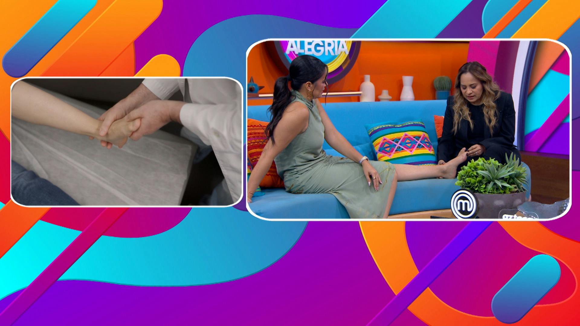 ¡Quedó atrás la lectura de manos! Así le leyeron los pies a Luz Elena en vivo