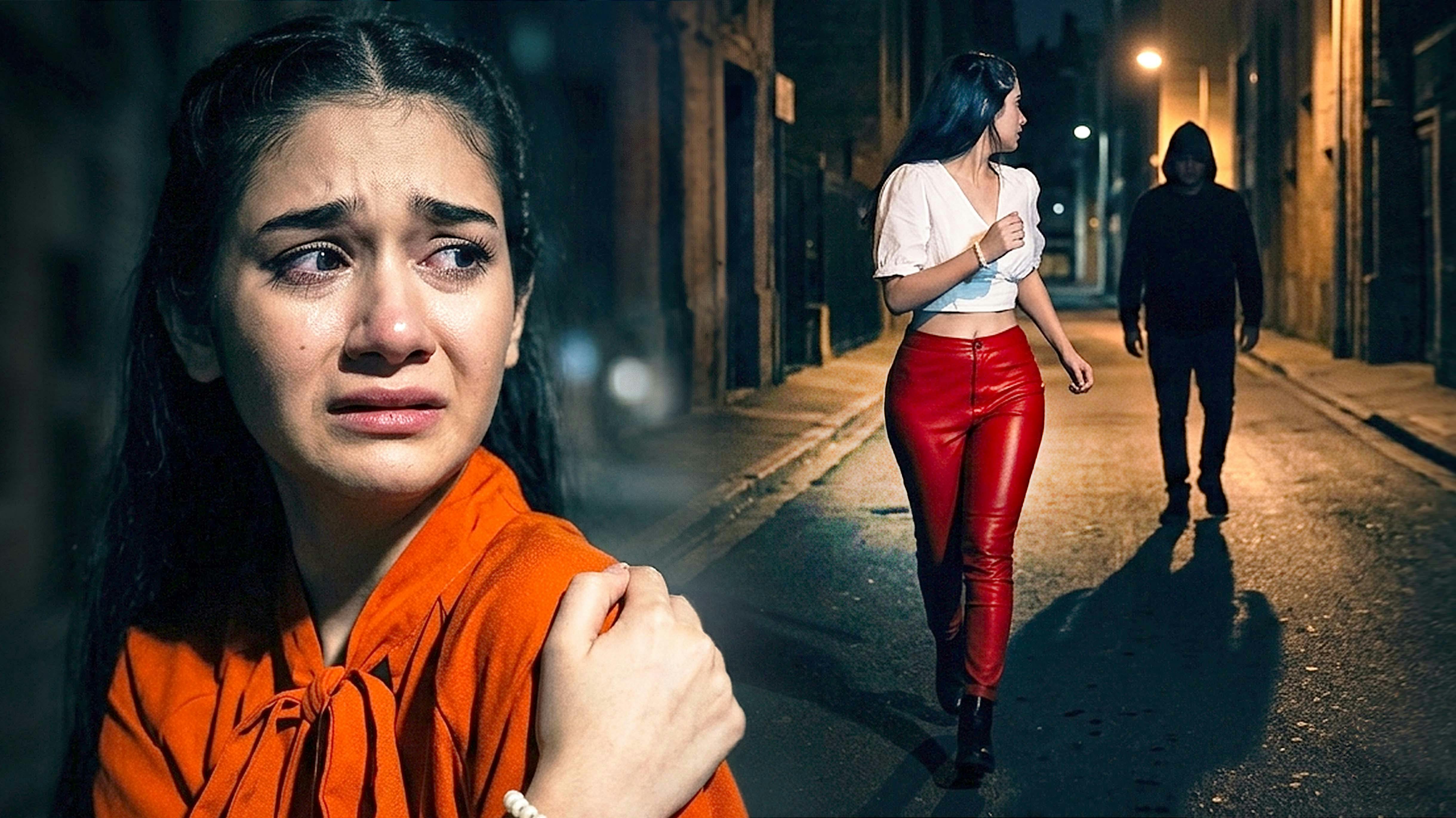 Caminaba sola a su casa mientras alguien la estaba siguiendo