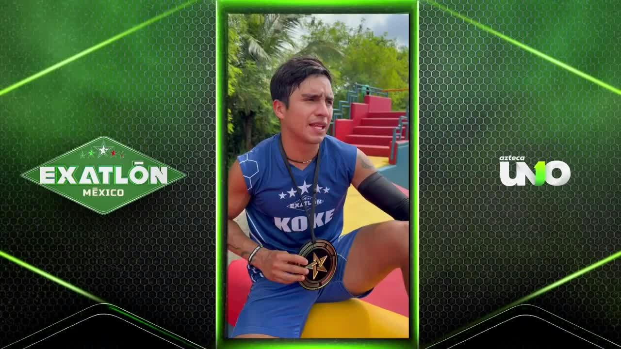 “Que el viejo se sienta poderoso”: Koke Guerrero gana su cuarta medalla y sorprende a la familia azul de Exatlón México