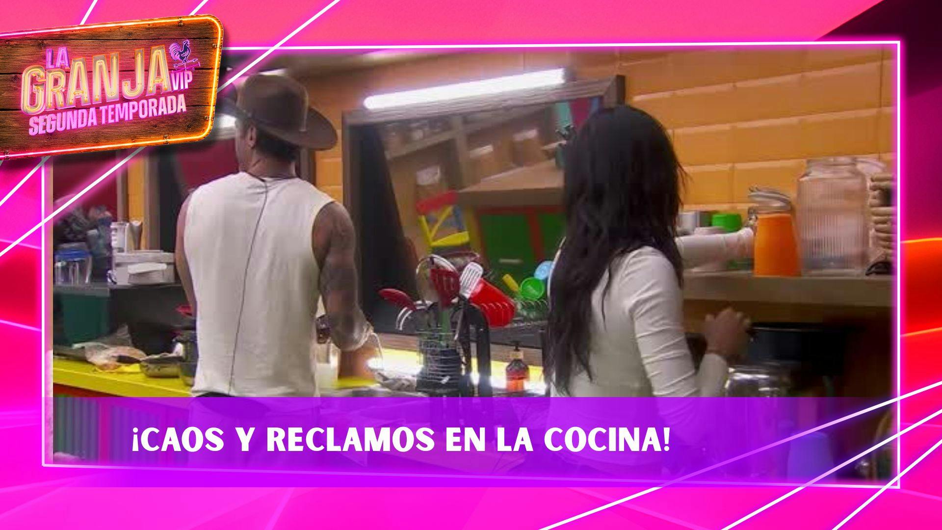 El caos en la cocina desata reclamos en La Granja VIP: Azalia señala a Kevyn