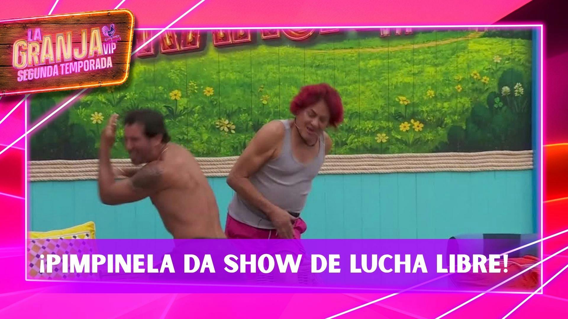 Pimpinela da cátedra de lucha libre y deja en el SUELO a Fer Lozada y Mono Osuna en La Granja VIP (VIDEO)
