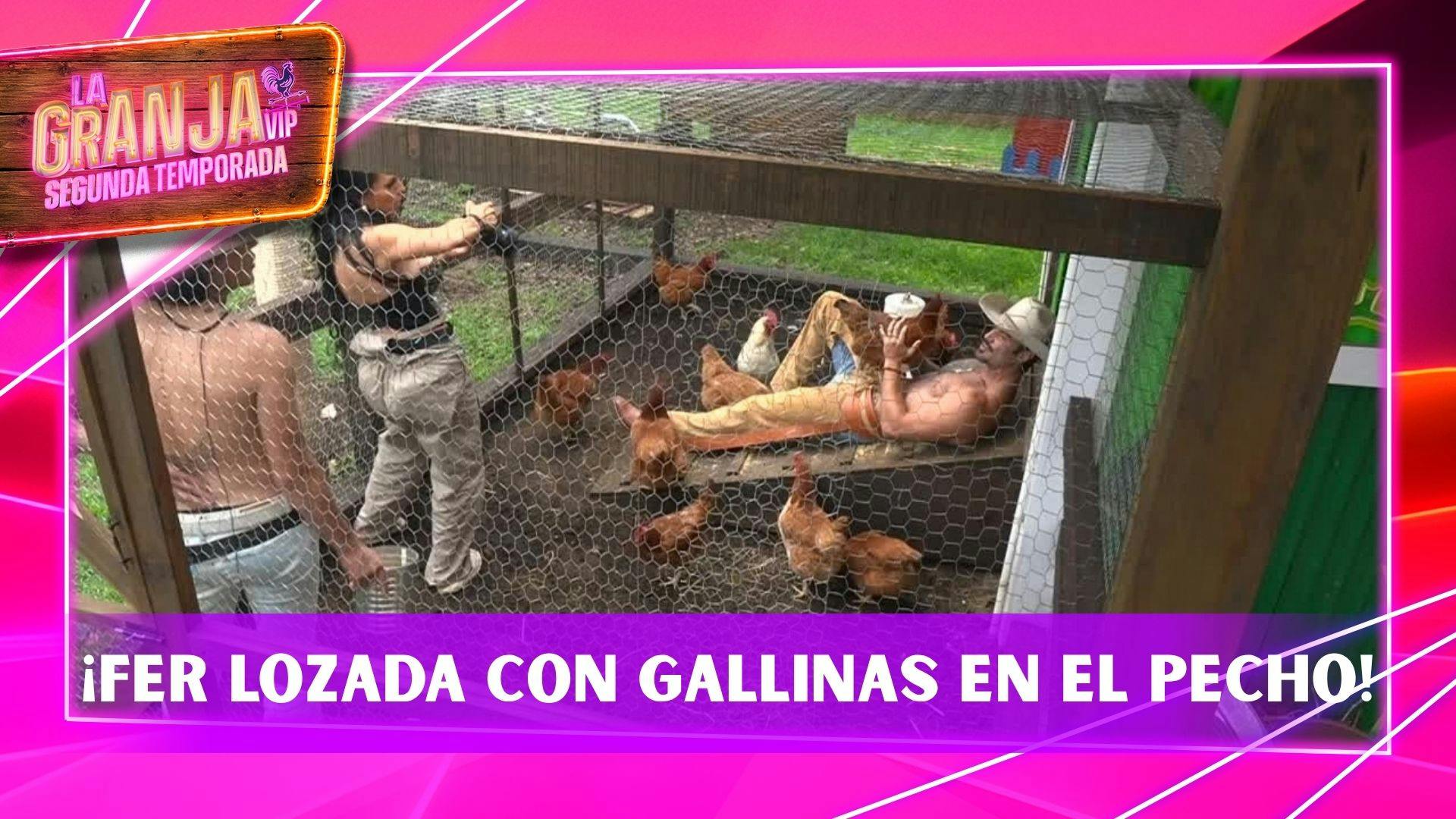 Fernando Lozada posa con gallinas hasta en el pecho y conquista a los fans de La Granja VIP (VIDEO)