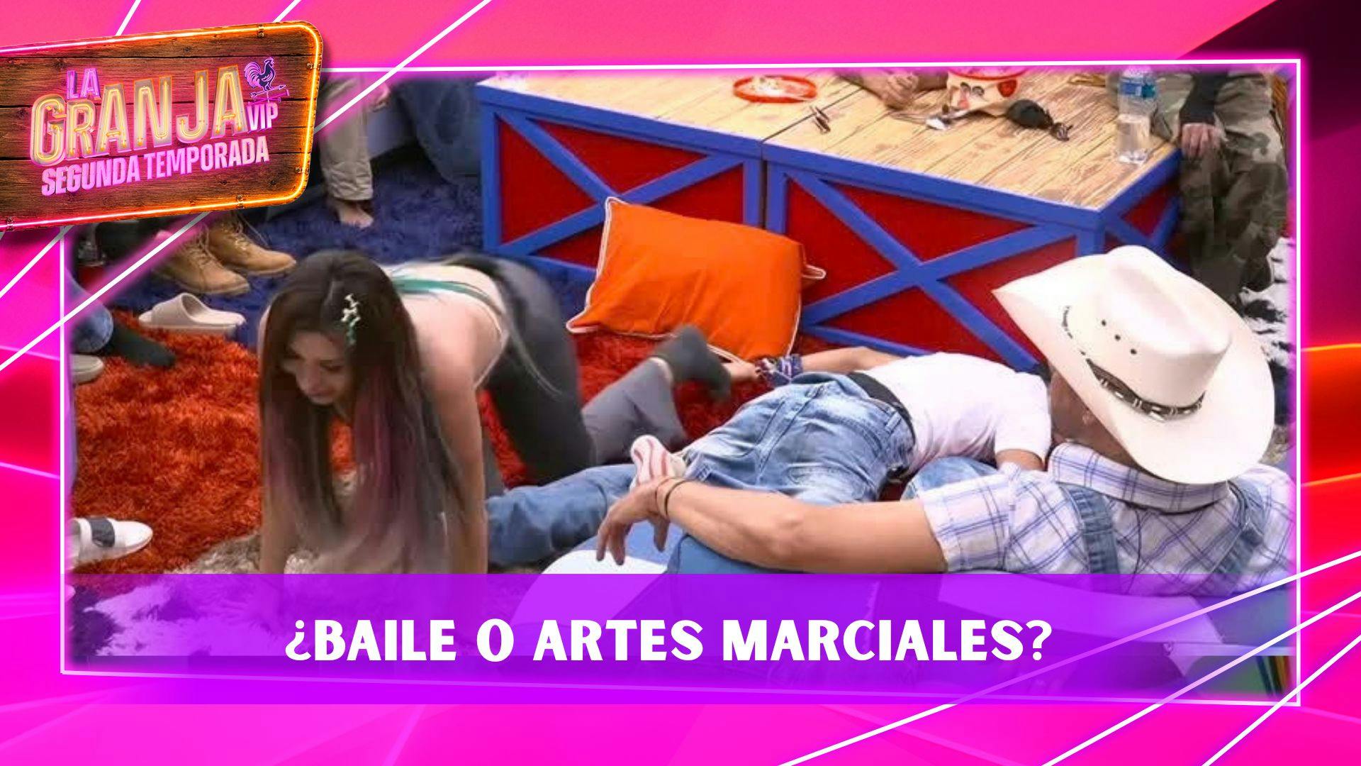 ¡Parece una pelea y no un baile! Así practican La Bebeshita y Fernando con Kevyn “Bicolor” en La Granja VIP