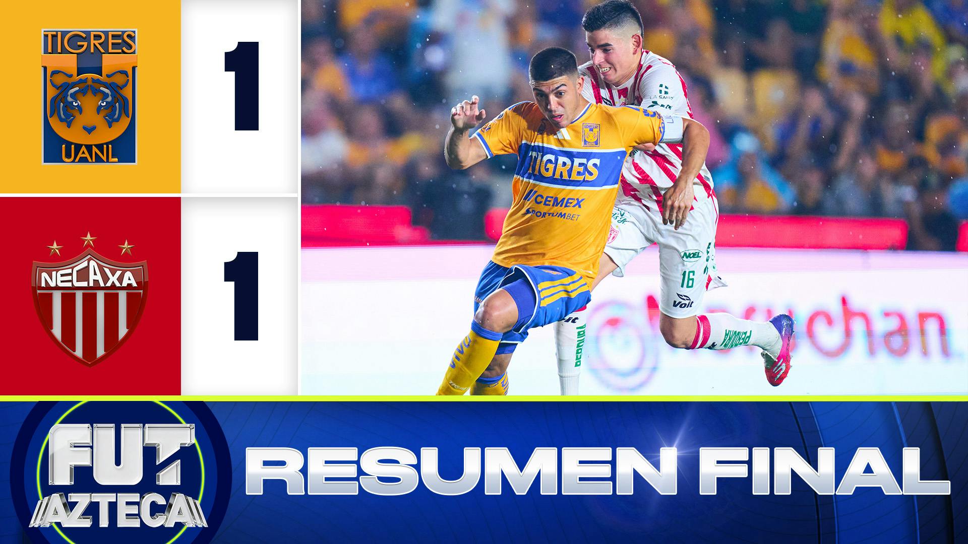 ¡TIGRES Y NECAXA SE DIERON CON TODO! Goles, atajadas y emociones en el Volcán