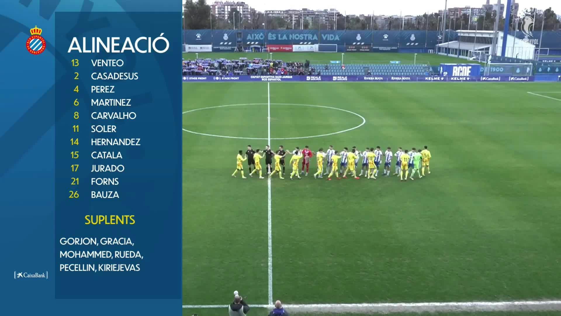 R.C.D. Espanyol de Barcelona SAD "B"  VS Club Lleida Esportiu