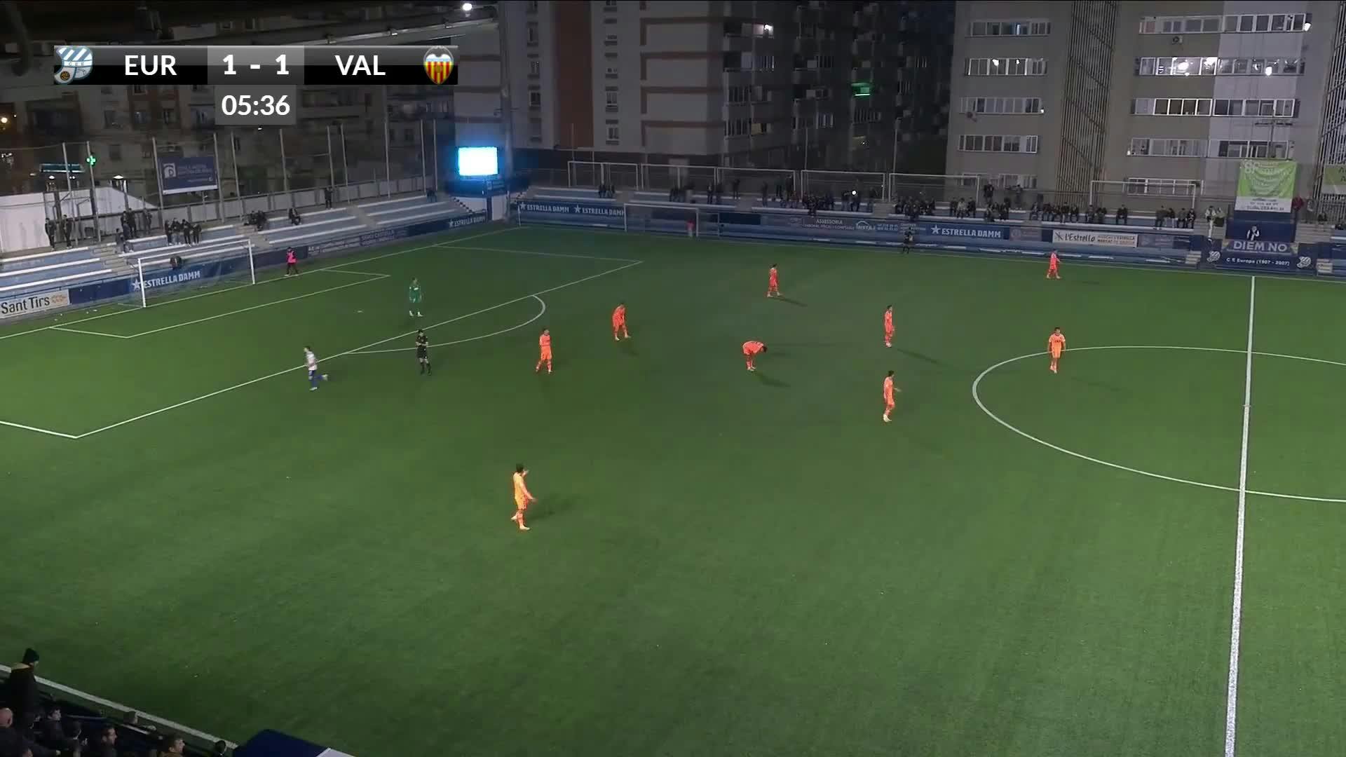 Club Esportiu Europa VS Valencia-Mestalla