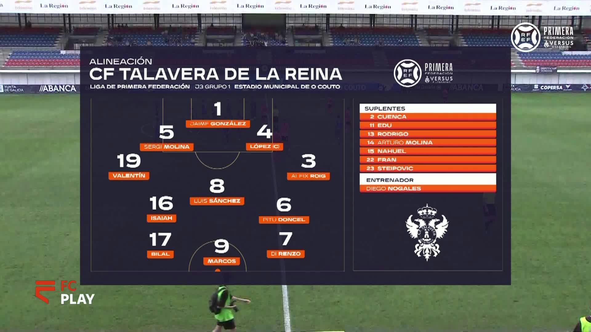 Ourense CF vs CF Talavera de la Reina