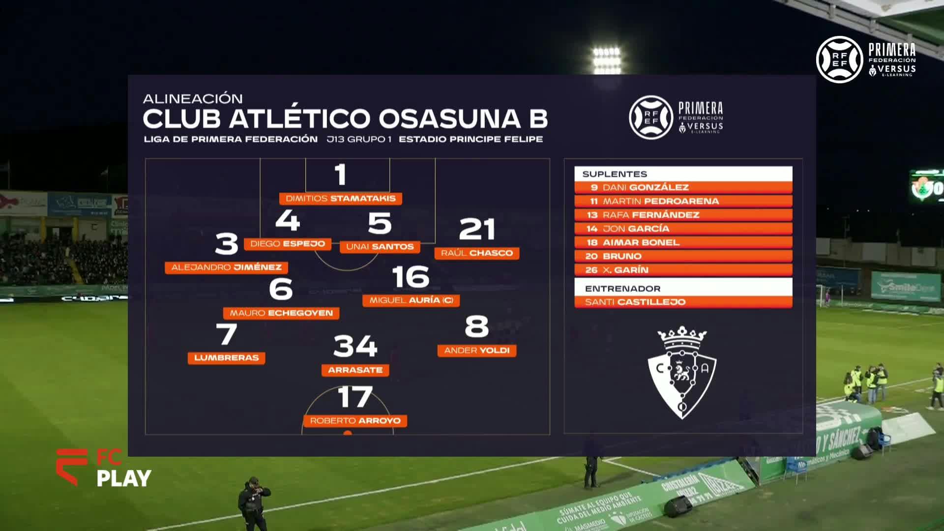 CP Cacereño vs Club Atlético Osasuna "B"