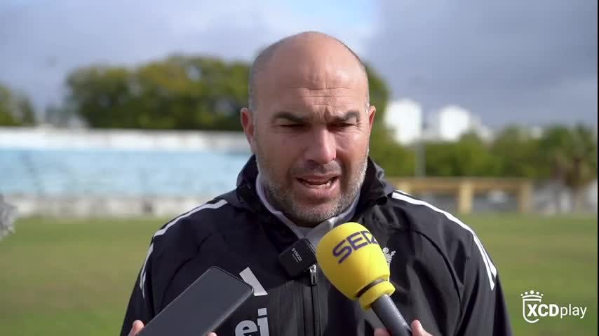 Rueda de prensa Diego Galiano, previa al UCAM Murcia - Xerez CD
