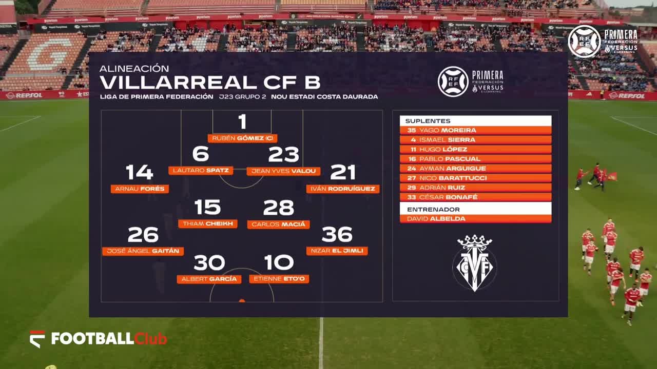 Gimnàstic de Tarragona vs Villareal CF "B"