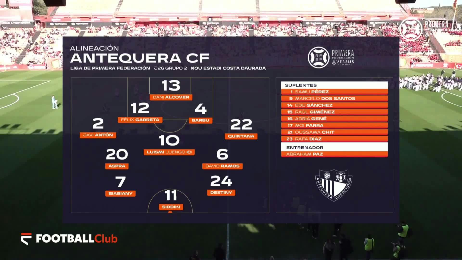 Gimnàstic de Tarragona vs Antequera CF