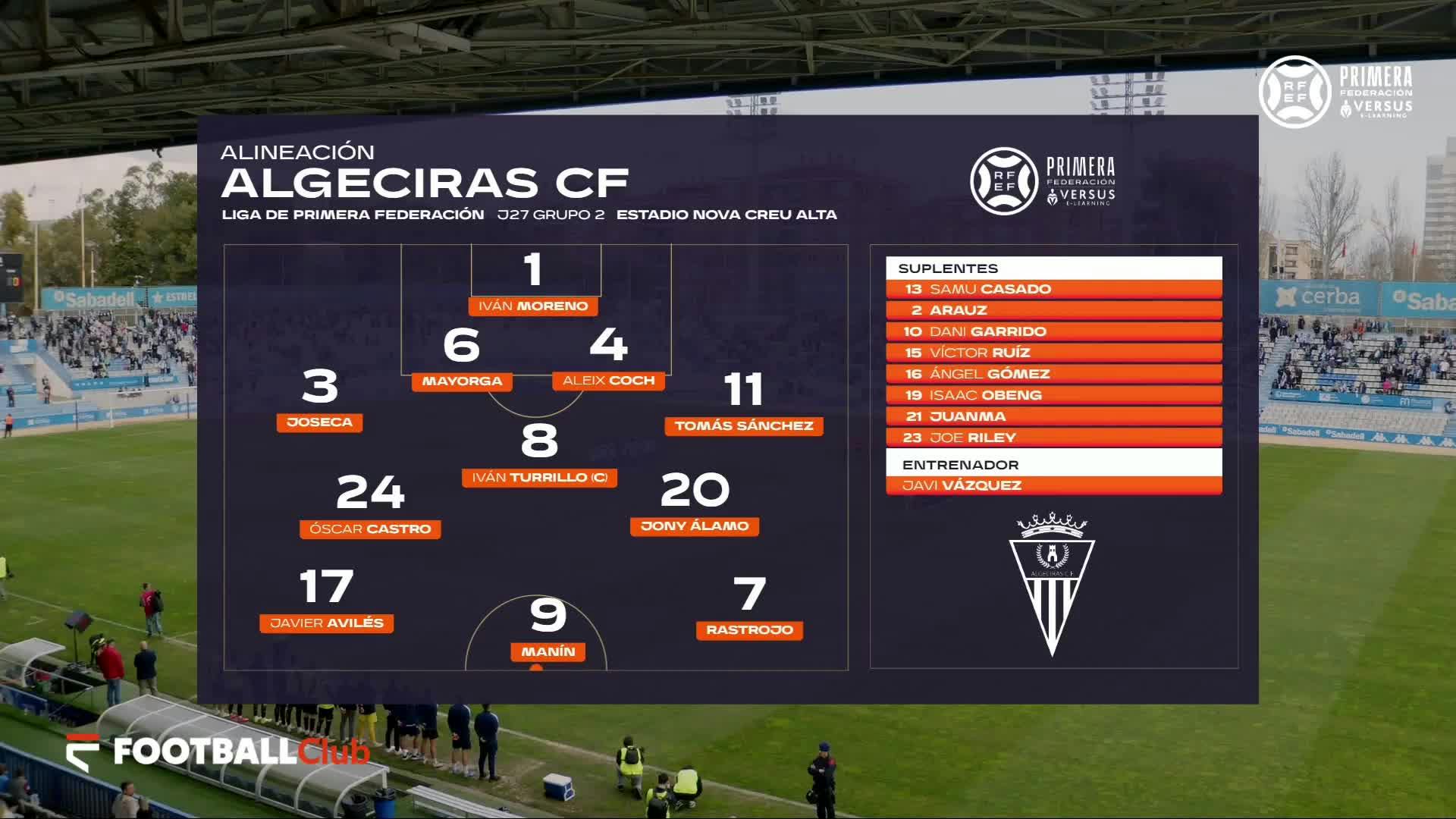 CE Sabadell FC vs Algeciras CF