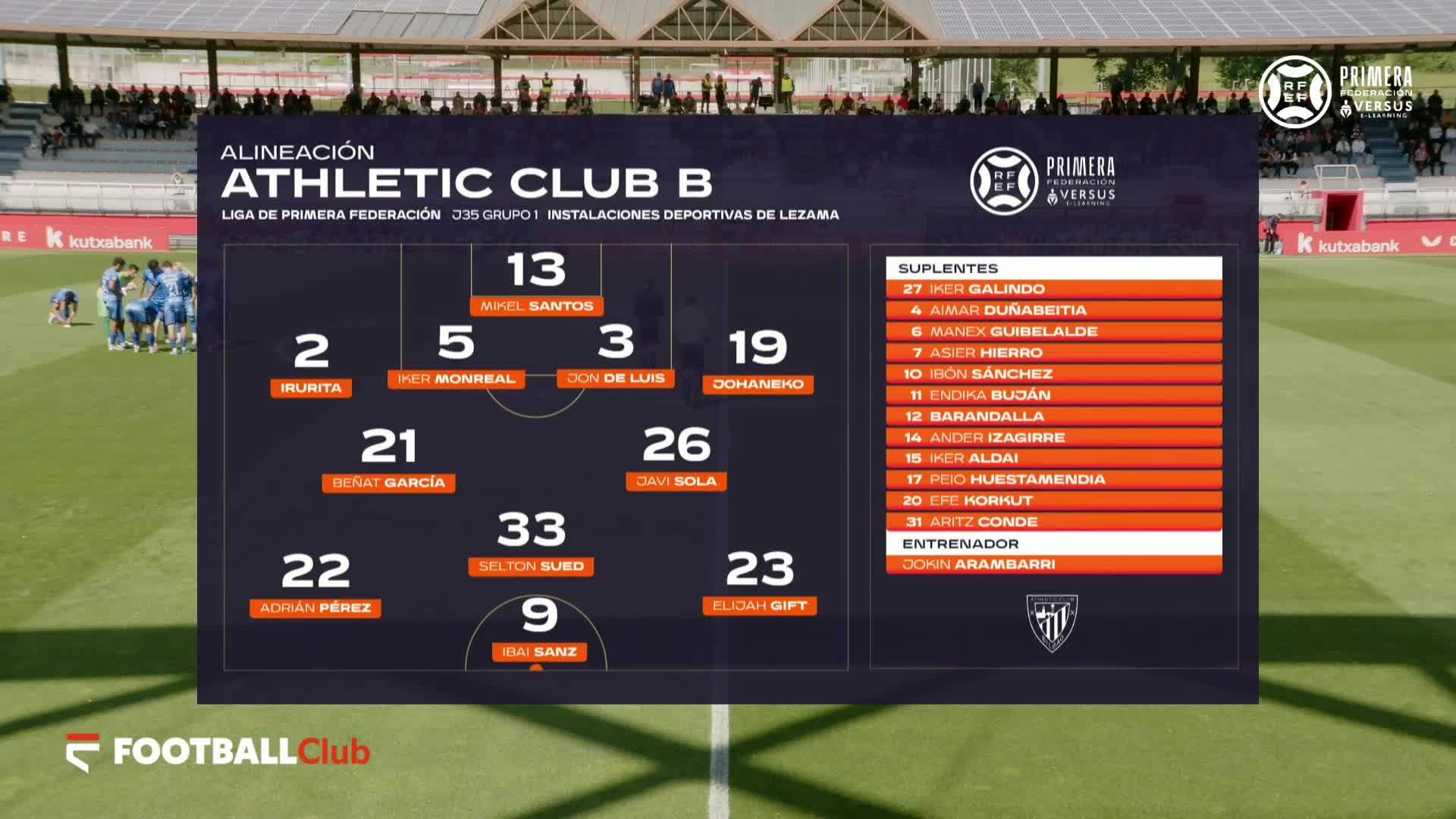 Athletic Club "B" vs Ourense CF