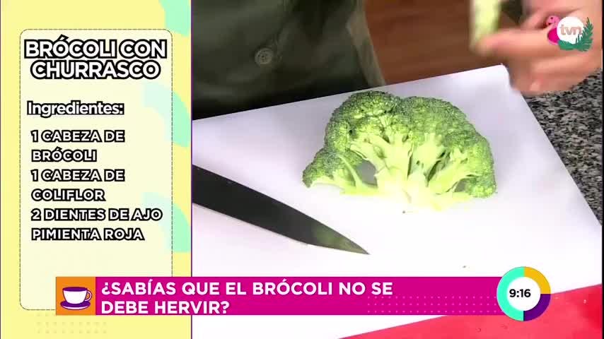 Cocina con Alexis: Brócoli acompañado de Churrasco