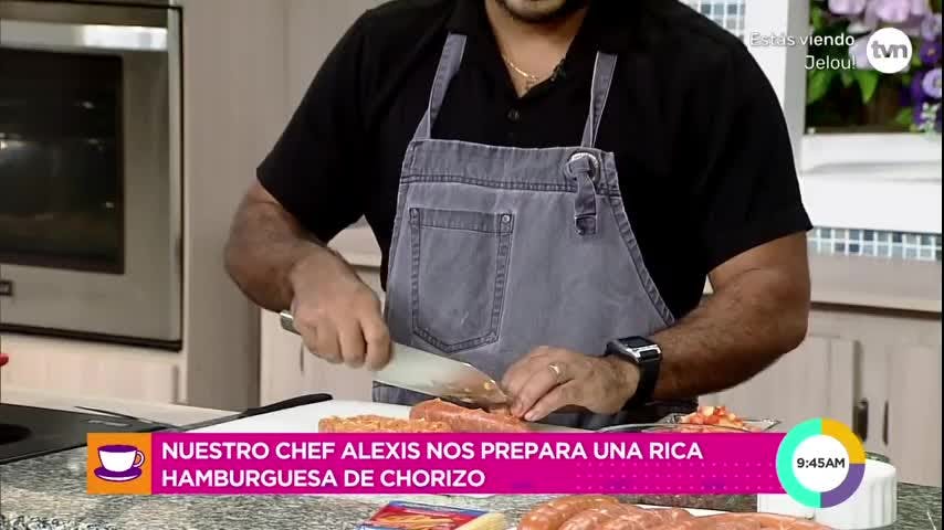 Deliciosa hamburguesa de chorizo