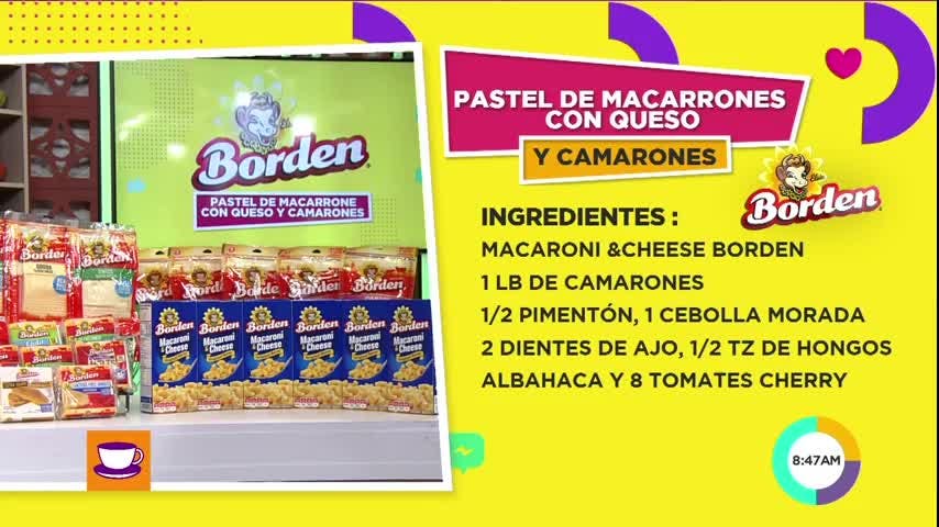 Pastel de Macarrones con Queso y Camarones