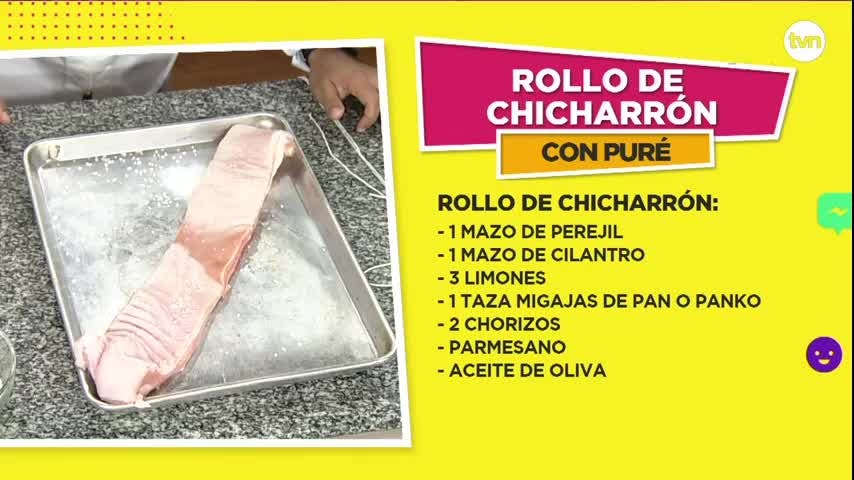 Rollos de Chicharron con Pure