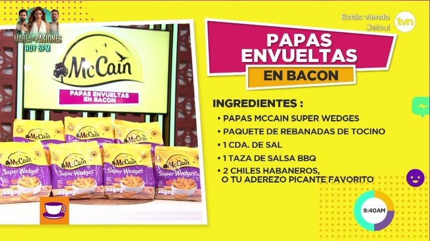 Papas con tocino, receta completa