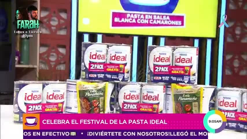 El chef Luis prepara pasta con camarones