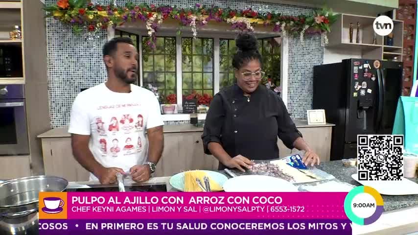 Cocina con Alexis: Langostinos al Ajillo con Pasta y Pulpo al Ajillo con Arroz con Coco