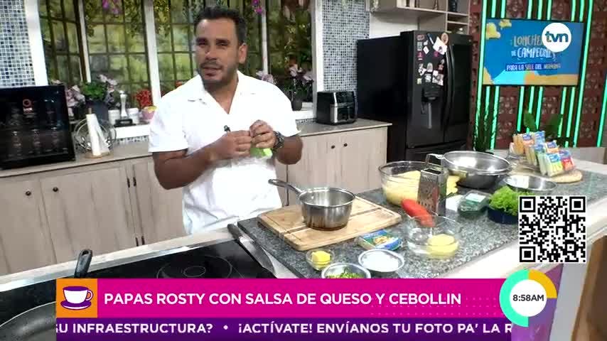 Cocina con Alexis: Papas Rosty con Salsa de Queso y Cebollín