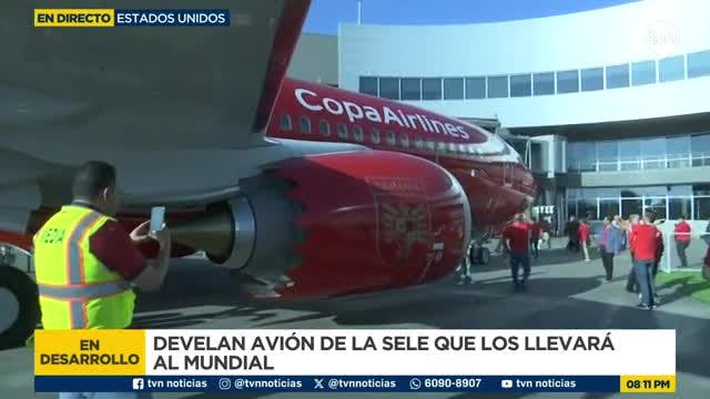 Develación del avión de la Selección de Panamá 