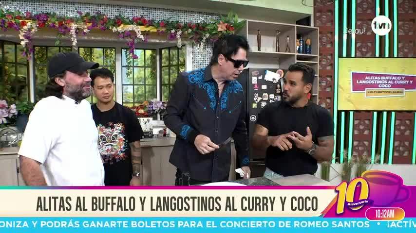 Cocina con Alexis: Alitas al buffalo y langostinos al curry y coco